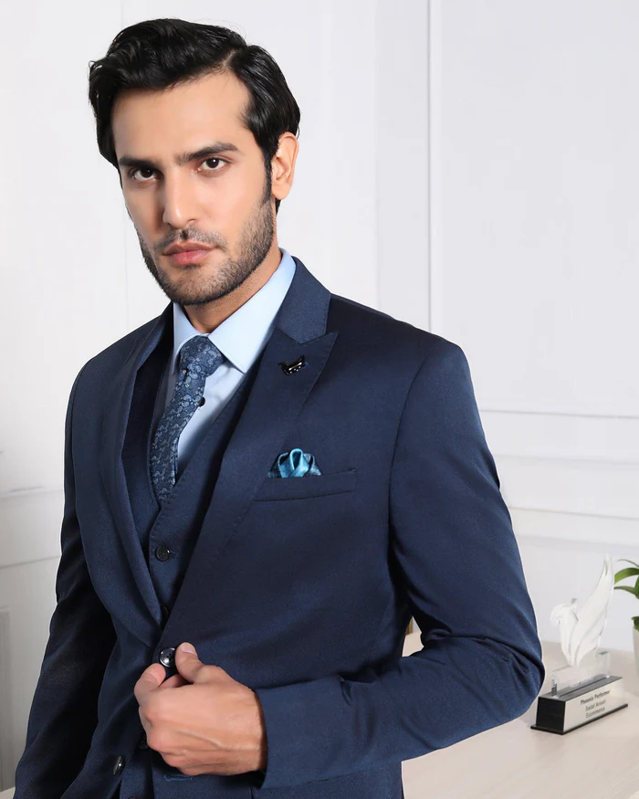 Must Haves Three Piece Midnight Navy Solid Formal Suit - Jaguar - Image 11