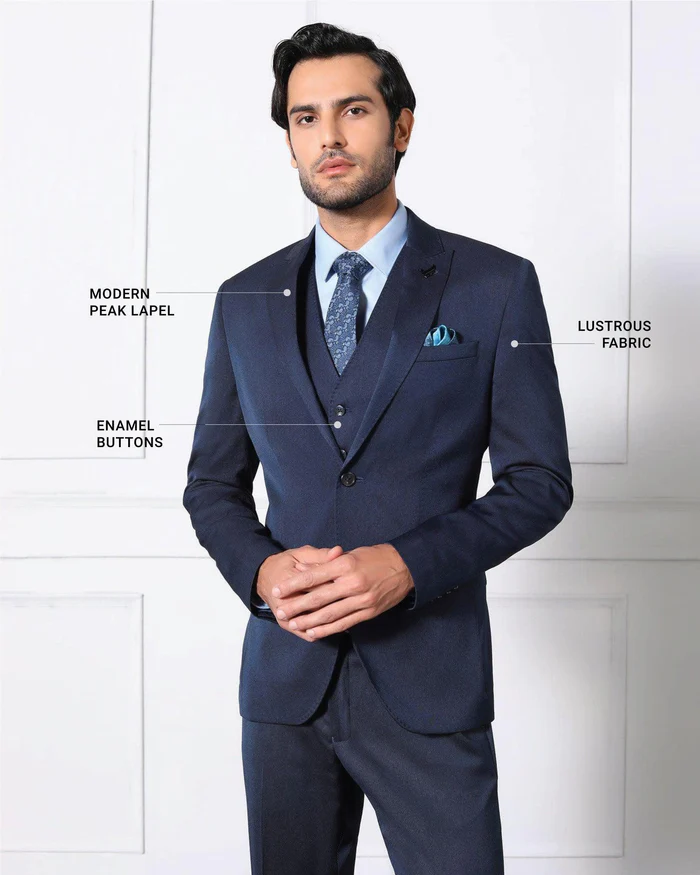 Must Haves Three Piece Midnight Navy Solid Formal Suit - Jaguar - Image 10