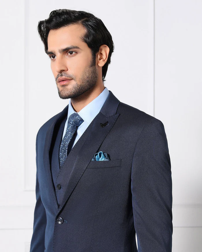 Must Haves Three Piece Midnight Navy Solid Formal Suit - Jaguar - Image 7
