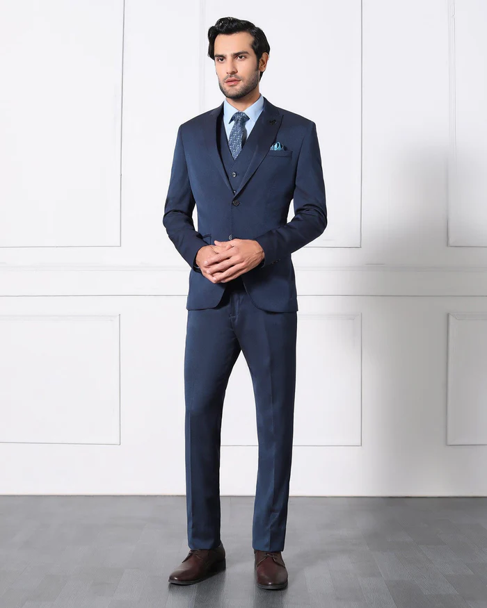 Must Haves Three Piece Midnight Navy Solid Formal Suit - Jaguar - Image 3