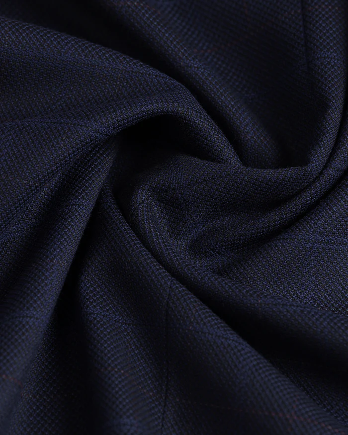 Blue Three Piece Check Suit - Qester - Image 4