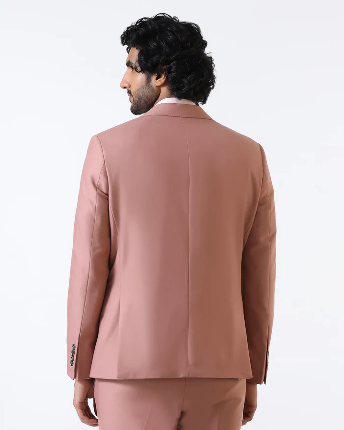 Pink Three Piece Solid Suit - Flint - Image 10